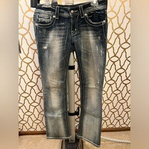 Miss me boot size 28 inseam 34 distressed with crosses on pockets